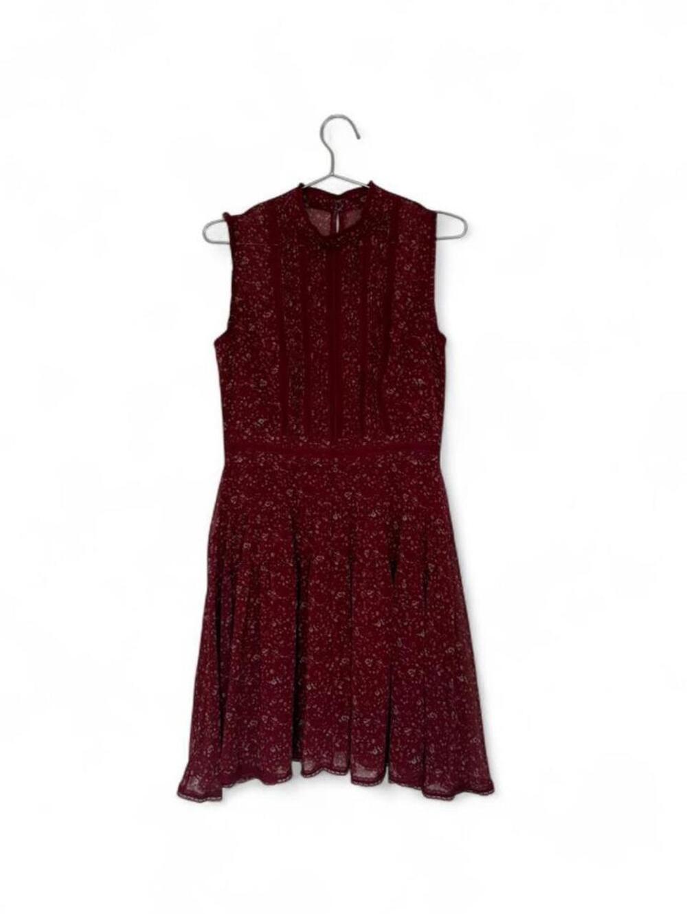 AllSaints Women's Red and Burgundy Dress